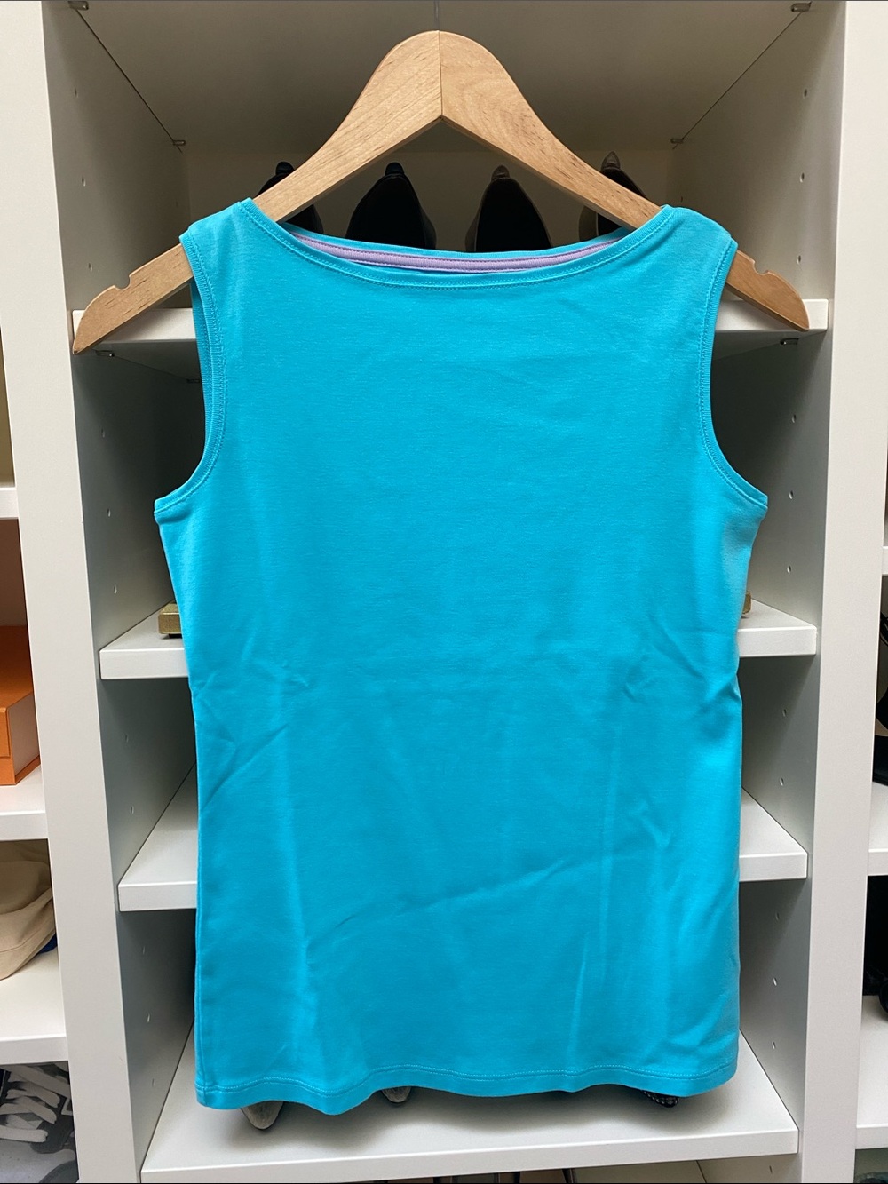 Talbots Bright Turquoise Sleeveless Tank. Petite. Like NEW!